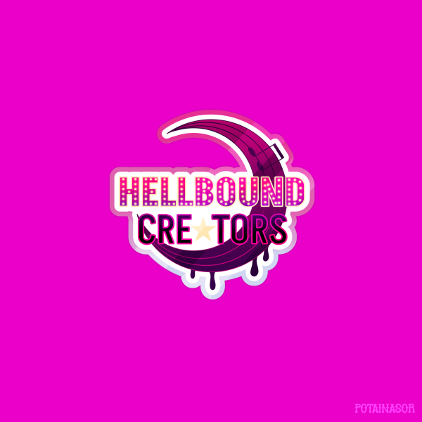 Hellbound Creators Pride ⭐️🏳️‍🌈 | Hellaverse Logo sticker | Art by Potainasor 🖤✨️❤️