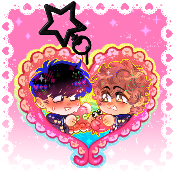 Nakamura x Hirose Go For It, Nakamura!! Acrylic Keychain
