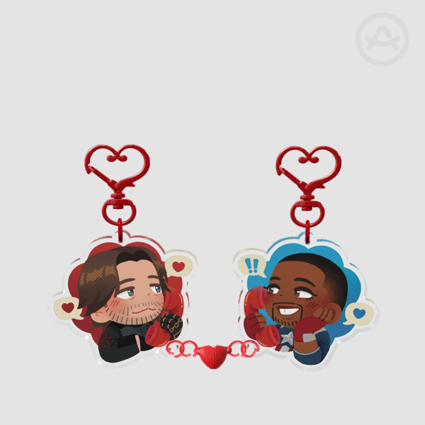 SamBucky Acrylic Magnet Keychains Sam Wilson Bucky Barnes