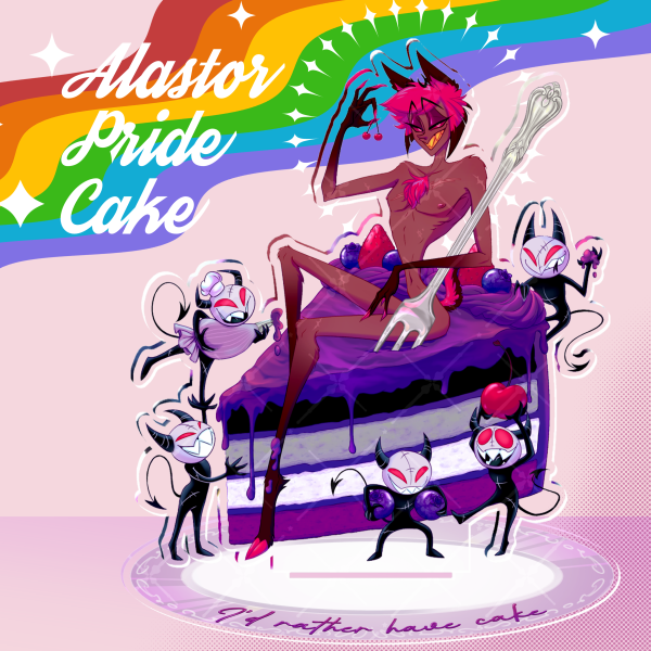 Alastor Pride Cake Standee