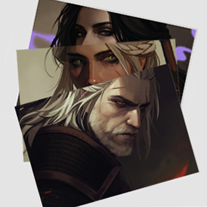 Witcher A4 Portraits - Geralt, Ciri, Yennefer