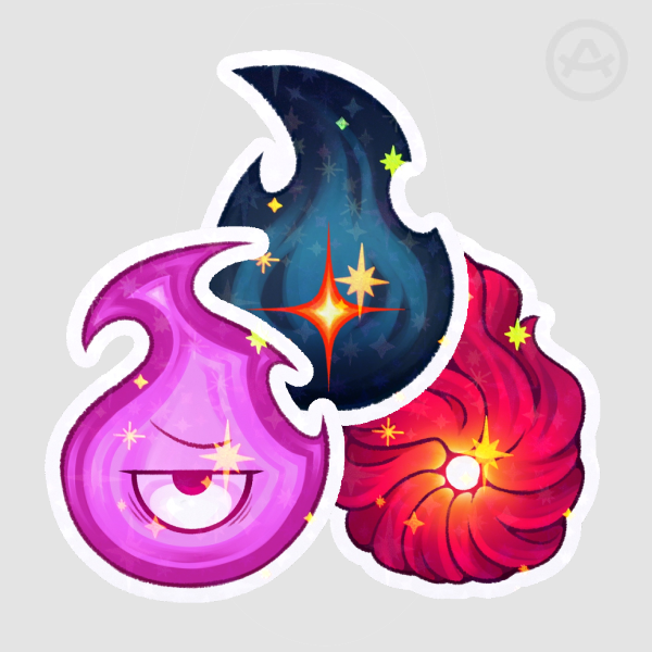 Dynamic Trio Stickers Set