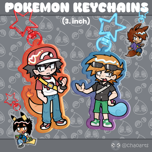 [ LIMITED BUNDLE ] ALOLA RED  + BLUE KEYCHAINS
