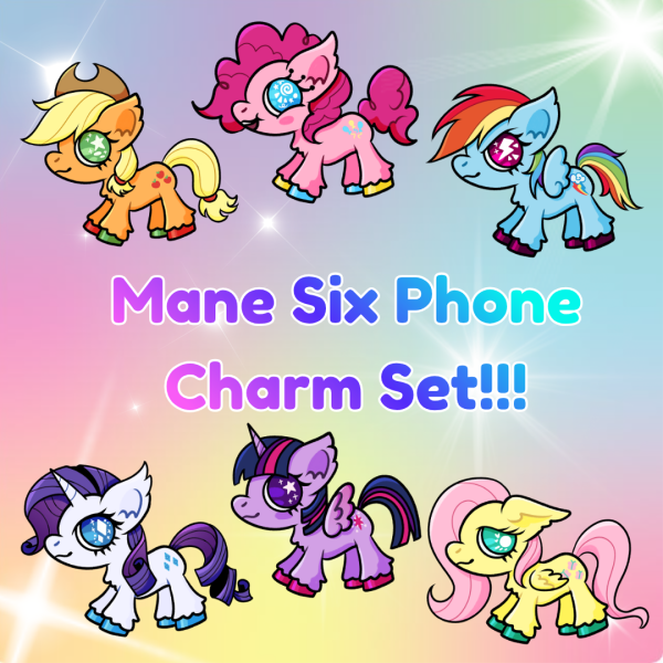 Mane Six Phone Charm Set