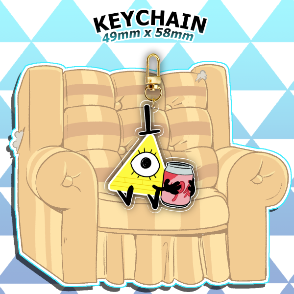 Bill Cipher Soda Keychain