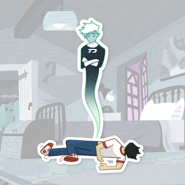 Dead Danny Fenton - Annoyed Phantom Sticker 