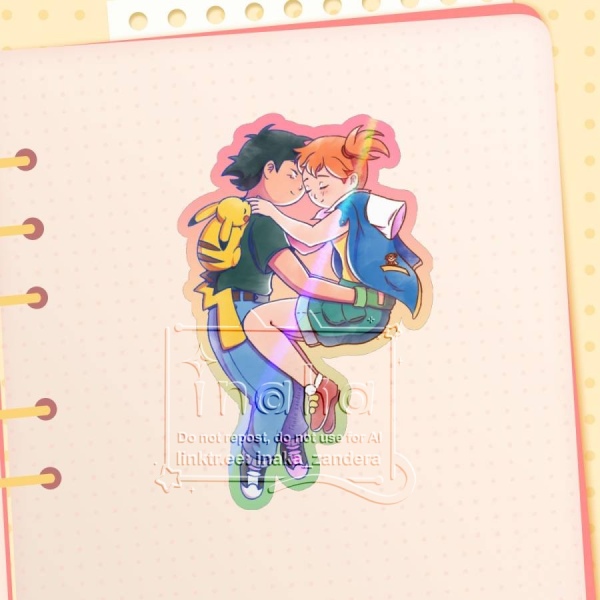 Pokéshipping 💛 Ash x Misty | Holo Light Stickers