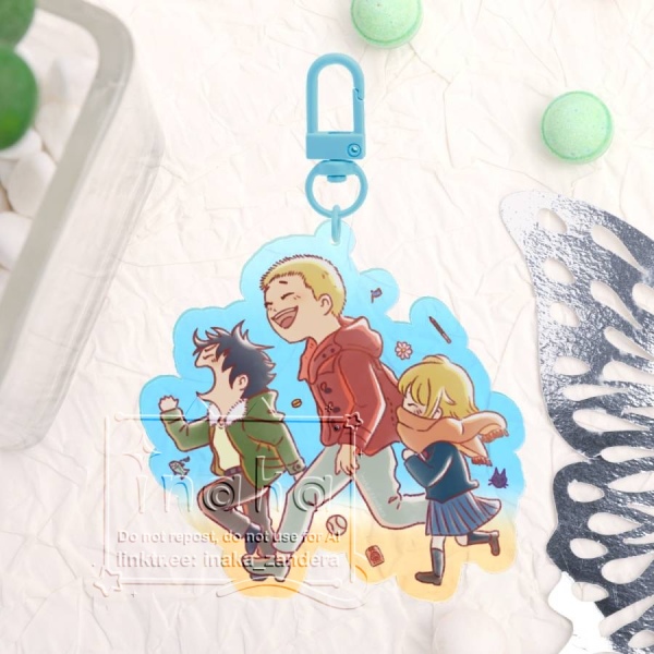 Blue Flag 💙 | Version A | Colored Edge Acrylic Keychain