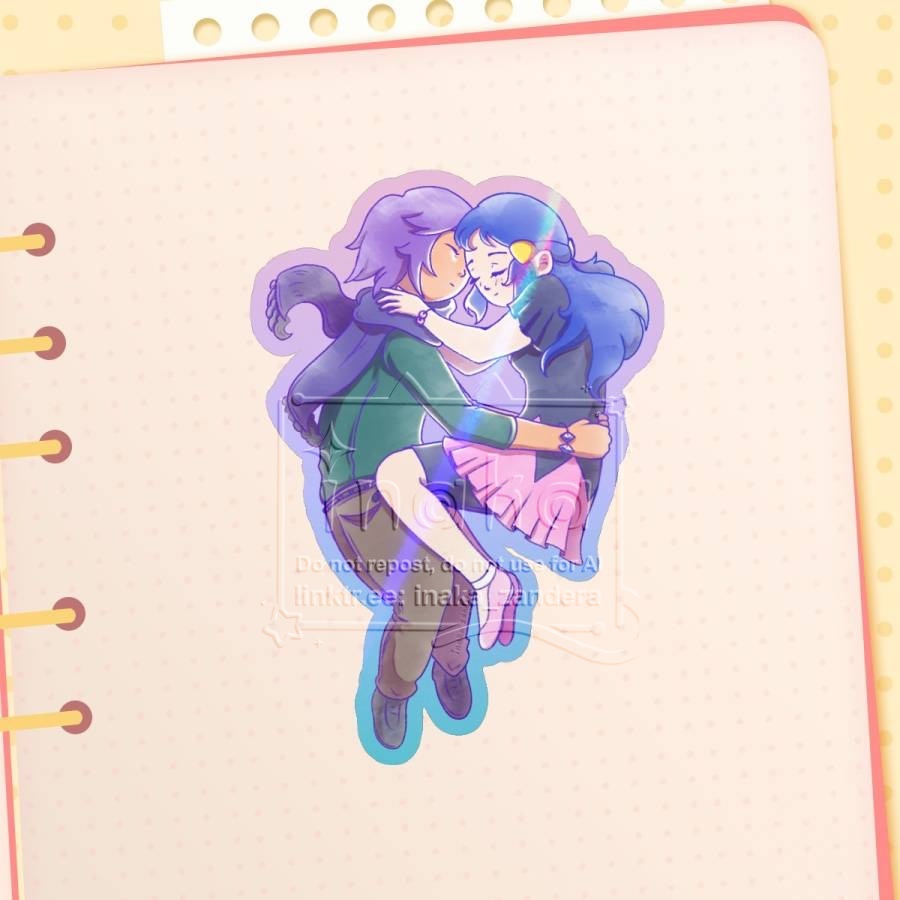 Ikarishipping 💙 Paul x Dawn 💜 | Version B | Holo Light Sticker