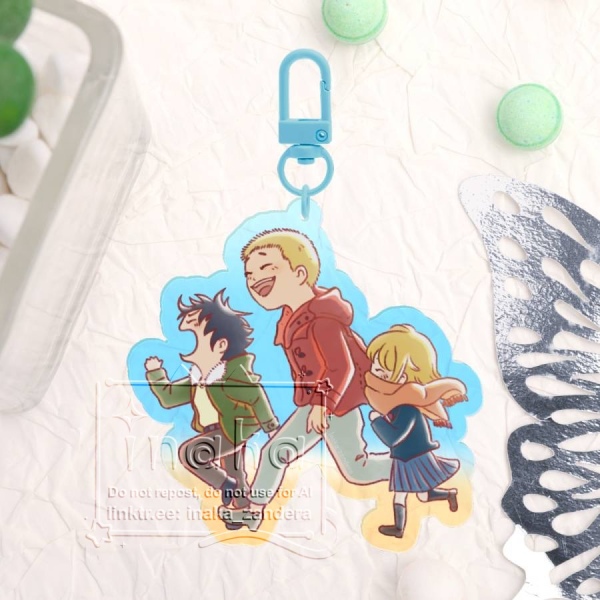 Blue Flag 💙 | Version B | Colored Edge Acrylic Keychain