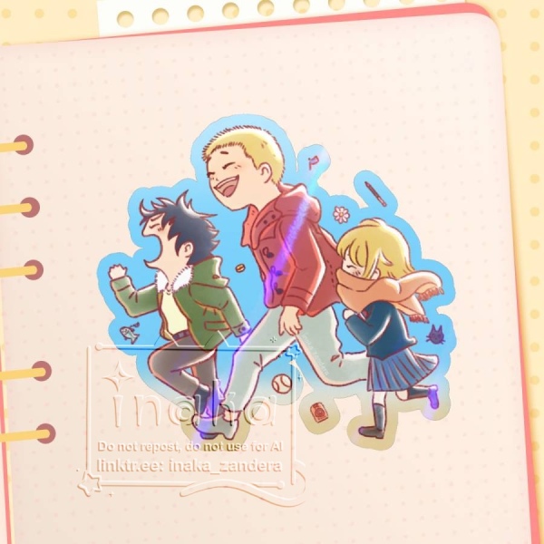 Blue Flag 💙 Colored Edge Sticker