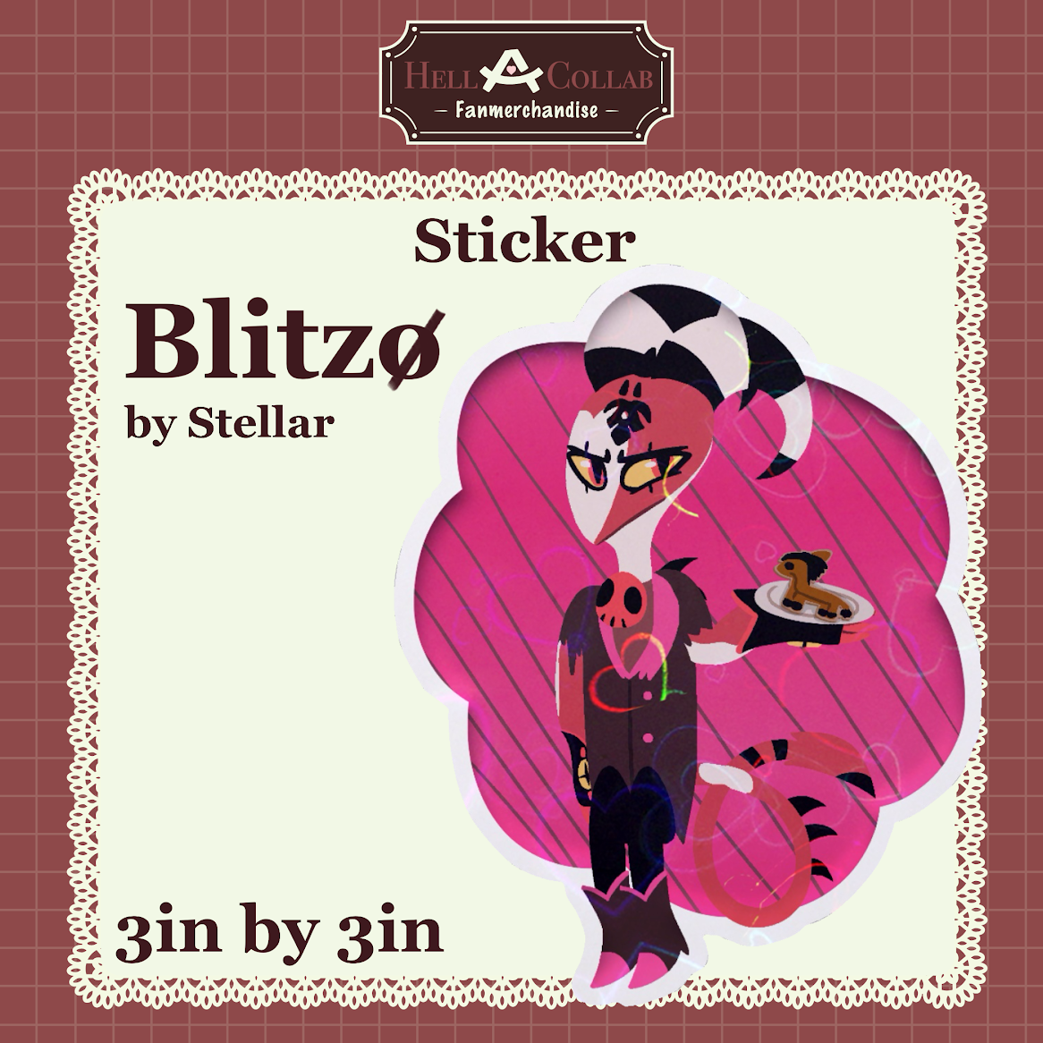 Hellacollab Maid Collab: Blitzø Die Cut Sticker