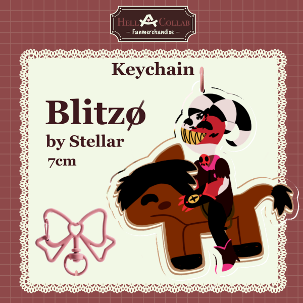 Hellacollab Maid Collab: Blitzø Clear Acrylic Keychain