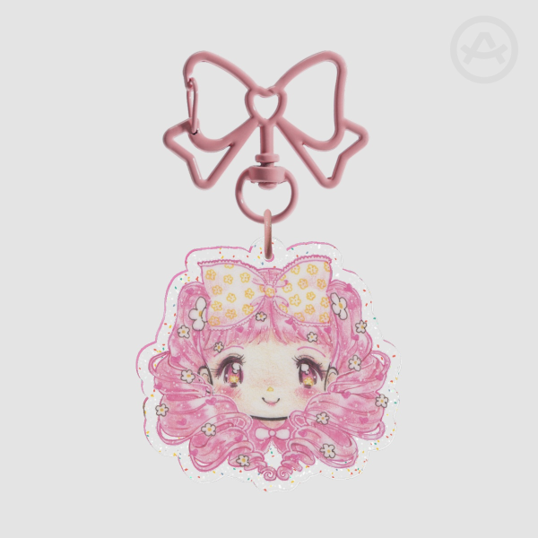 My Melody ~ Gijinka Sanrio ♡ epoxy glitter acrylic keychain