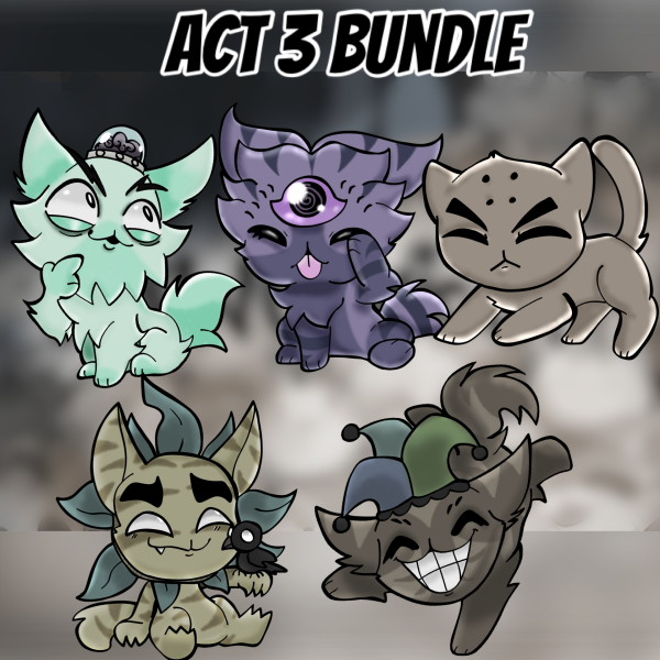 Mewgenics ACT 3 Sticker Bundle + BONUS BEANIES STICKER