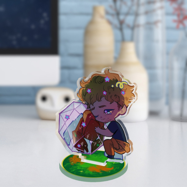 Grace and Rocky clear acrylic standee