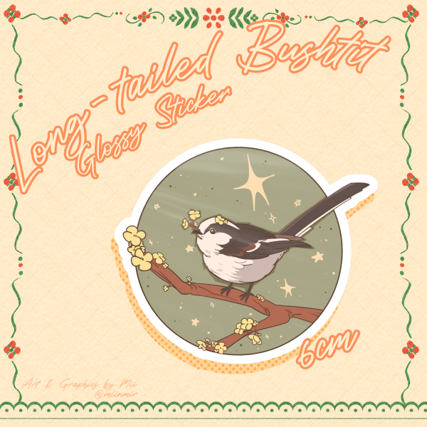 [ORIGINAL] Adoring Ally𝄞₊ ⊹ Long-tailed Bushtit Sticker