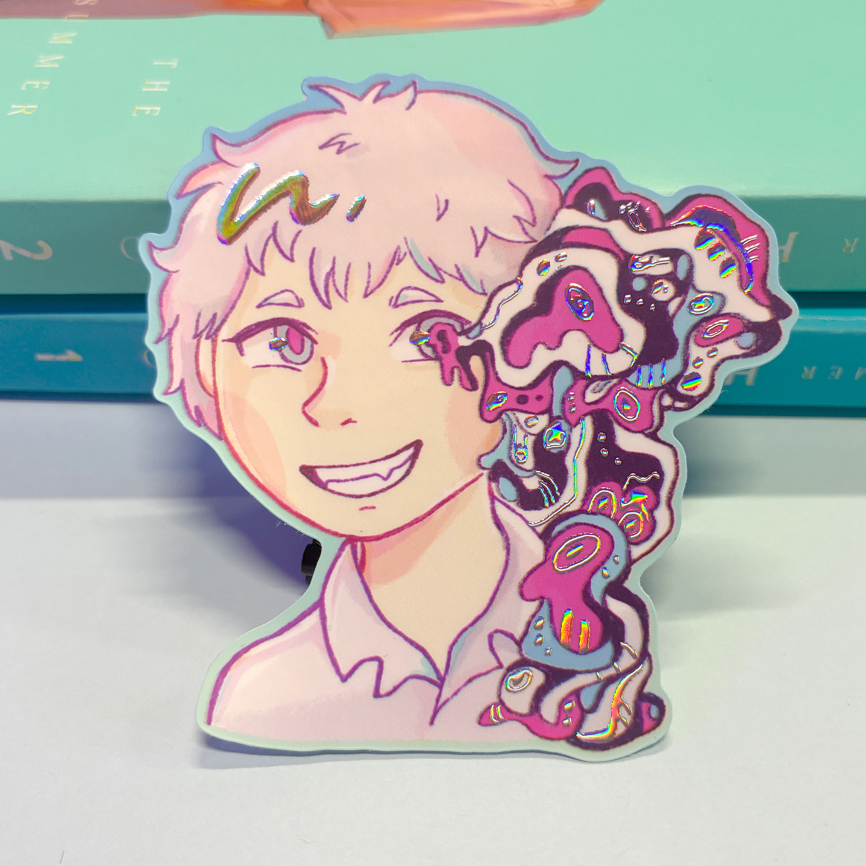 The Summer Hikaru Died - Silver Holographic Hot Stamp Foil Sticker