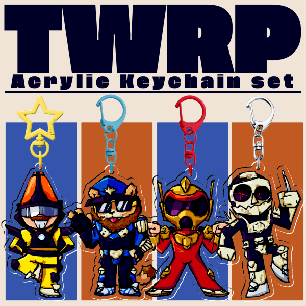 TWRP Boys Acrylic Keychain set