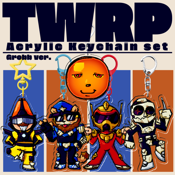 TWRP Boys Acrylic Keychain set (GROBB ver!)