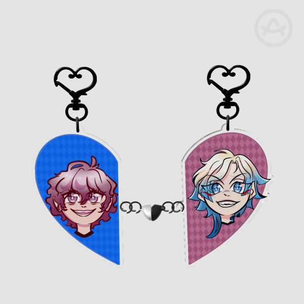 Kaiser x Ness - double-sided Acrylic Magnet Keychain