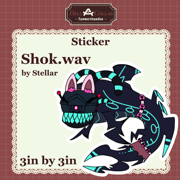 Hellacollab Maid Collab: Shok.Wav Die Cut Sticker