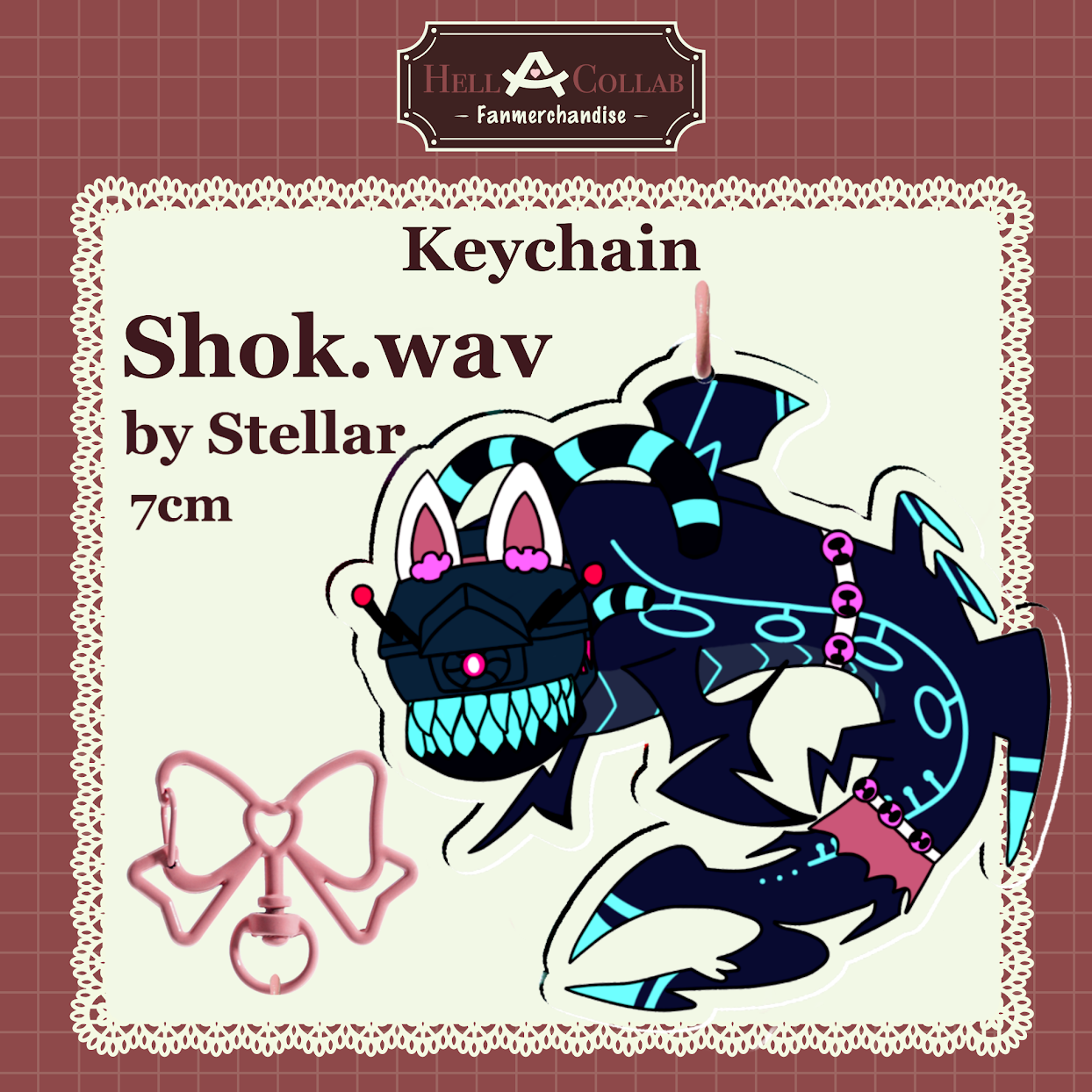 Hellacollab Maid Collab: Shok.Wav Clear Acrylic Keychain