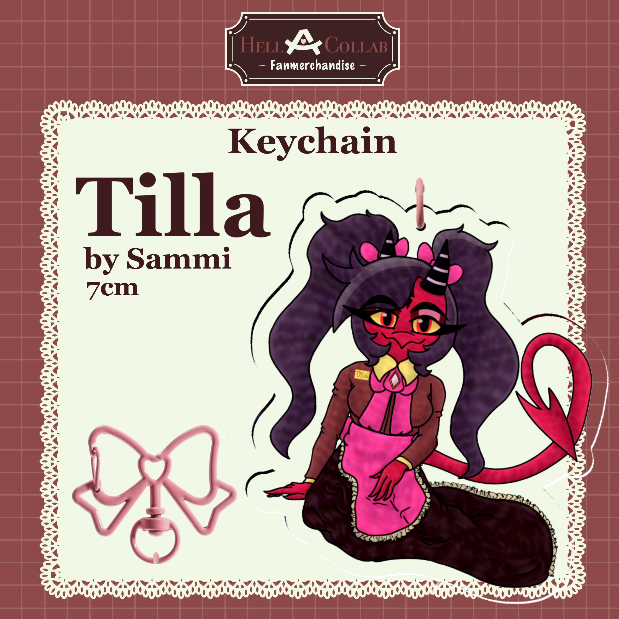 Tilla keychain Maid Cafe Hellacollab