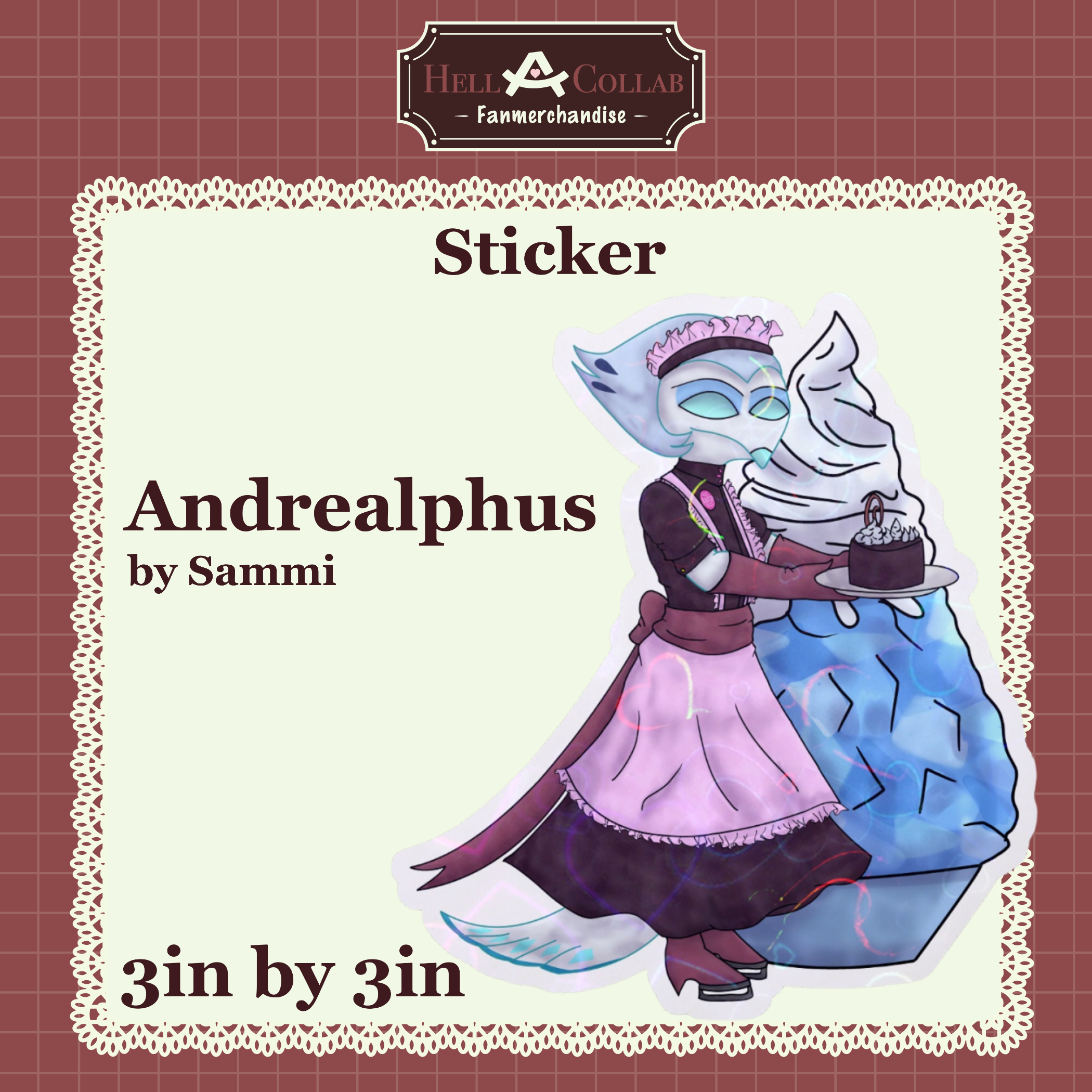 Andrealphus Sticker Maid Cafe Hellacollab