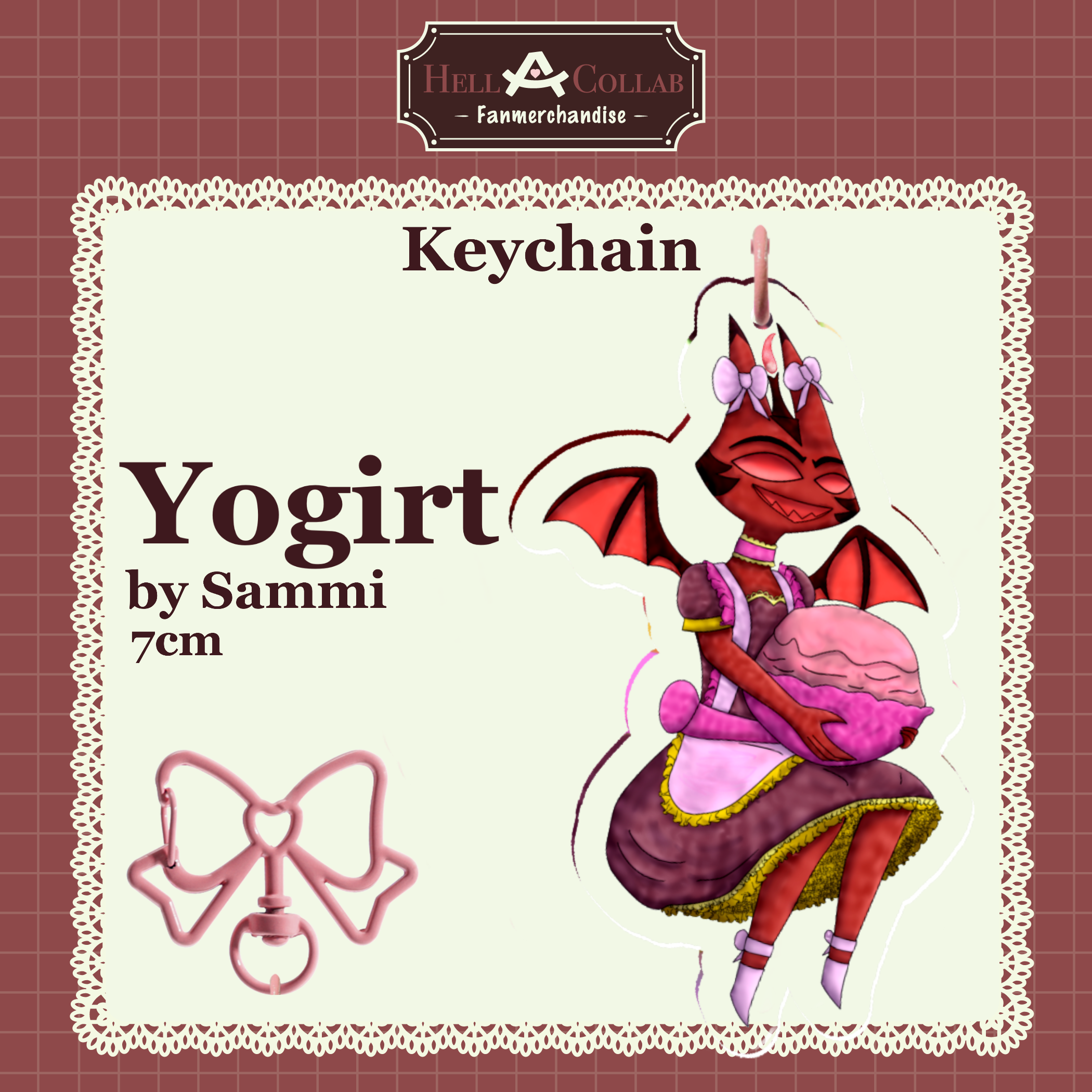 Yogirt Keychain Maid Cafe Hellacollab