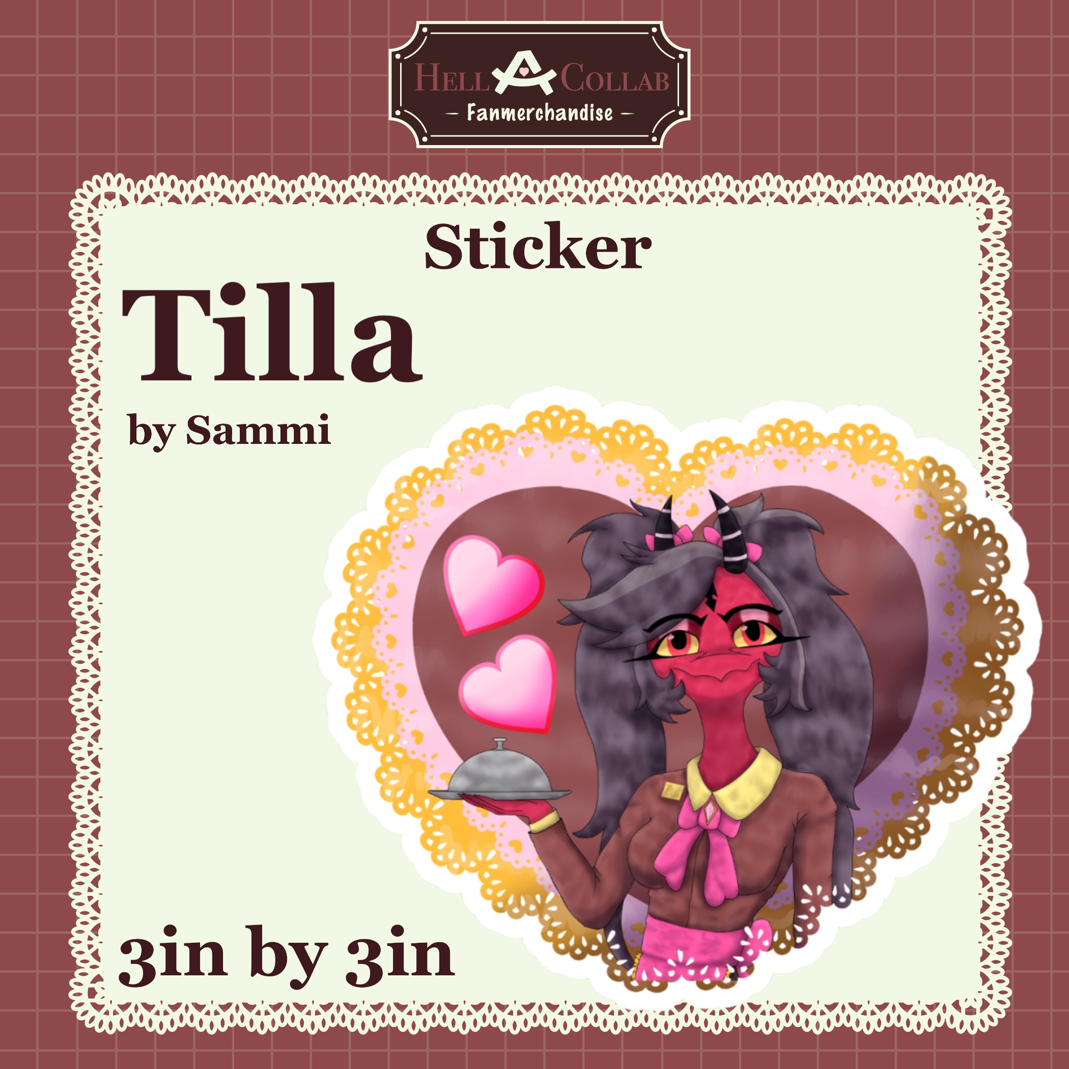 Tilla Sticker Maid Cafe Hellacollab