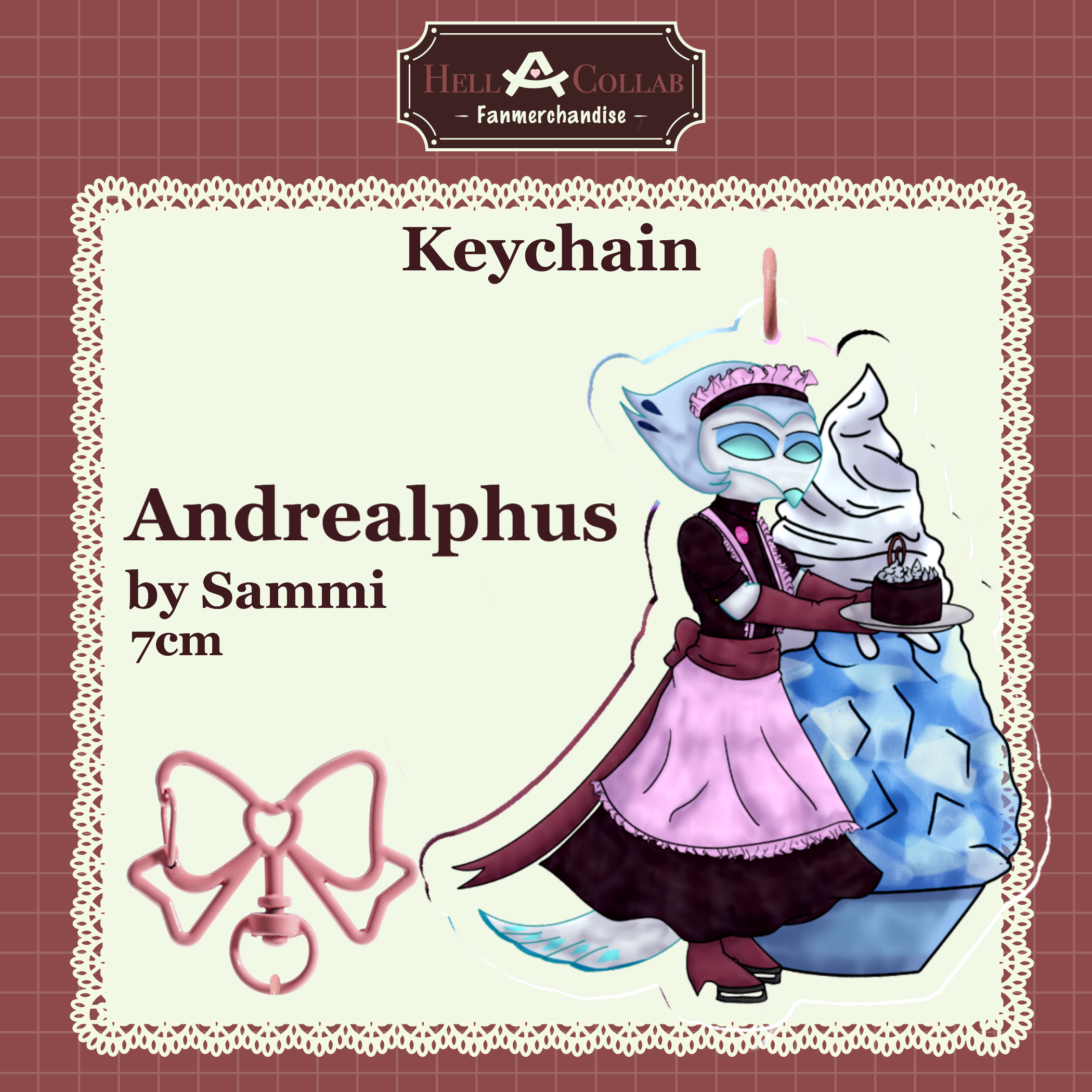 Andrealphus keychain Maid Cafe Hellacollab