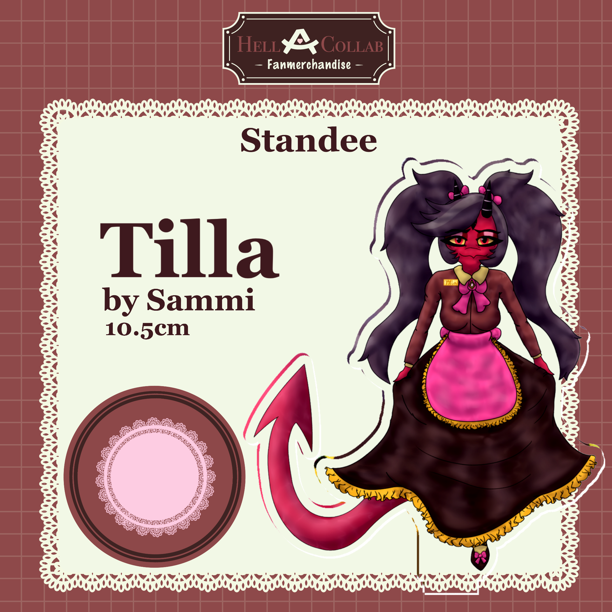 Tilla standee Maid Cafe Hellacollab