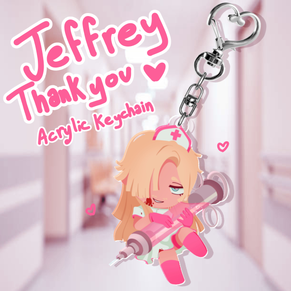 Jeffrey Thank You Ryan Gosling acrylic keychain