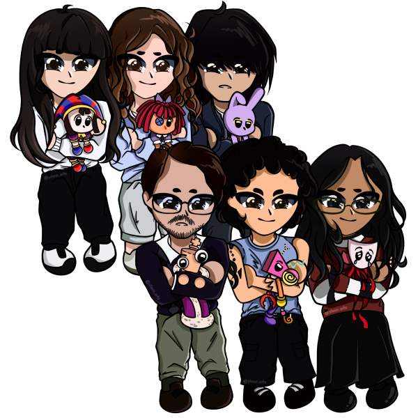 The Amazing Digital Circus - Human & Toy Keychain Set