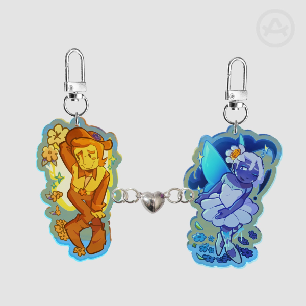 "blue&yellow" Magnet Keychains
