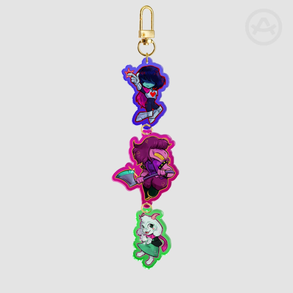 DELTARUNE FUN GANG Connection Acrylic Keychain
