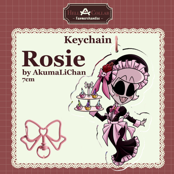 Rosie Keychain Maid Cafe Hell-A-Collab