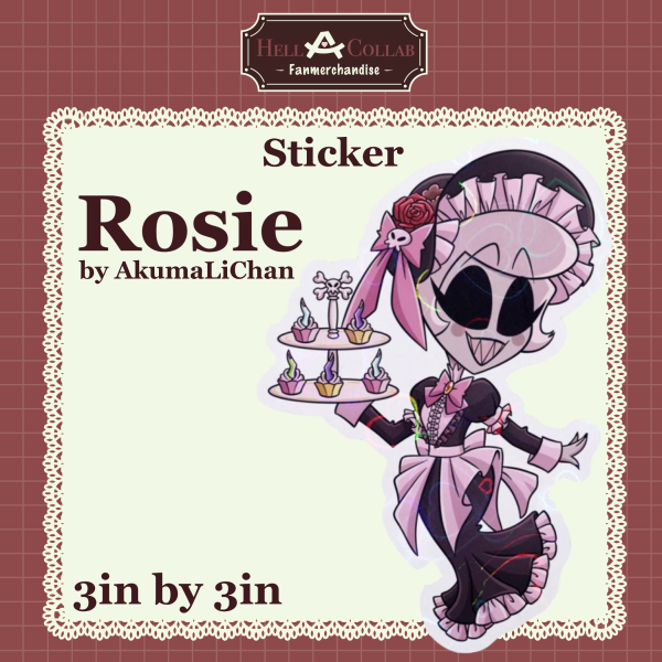 Rosie Holo Heart Sticker Maid Cafe Hell-A-Collab
