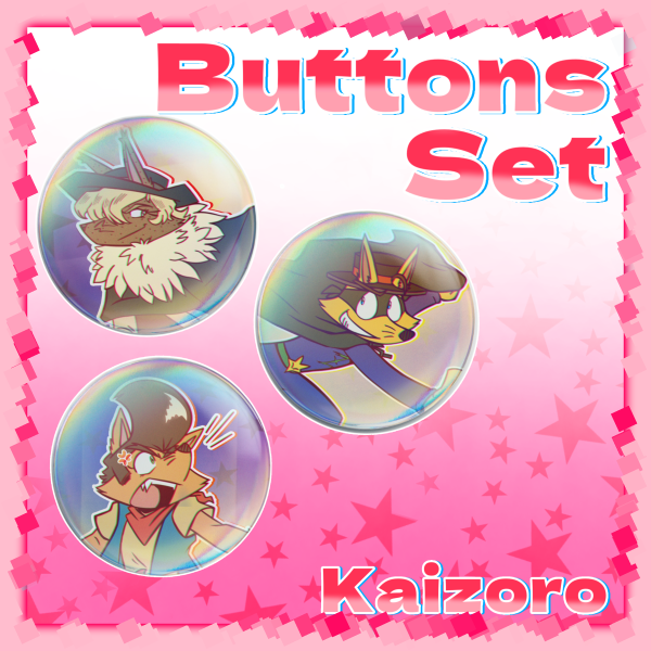 Kaizoro Buttons 3 Pc Set