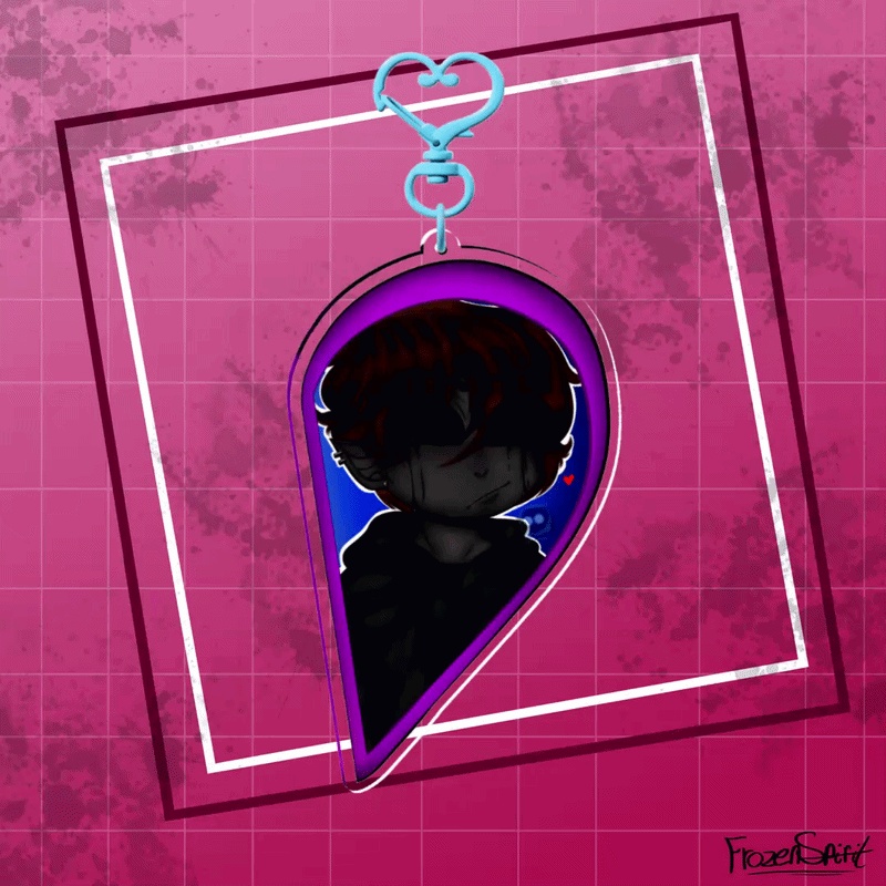 | CREEPYPASTA | Eyeless Jack Heart Keychain