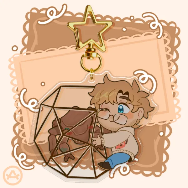 Grace and Rocky - Epoxy Clear Acrylic Keychain
