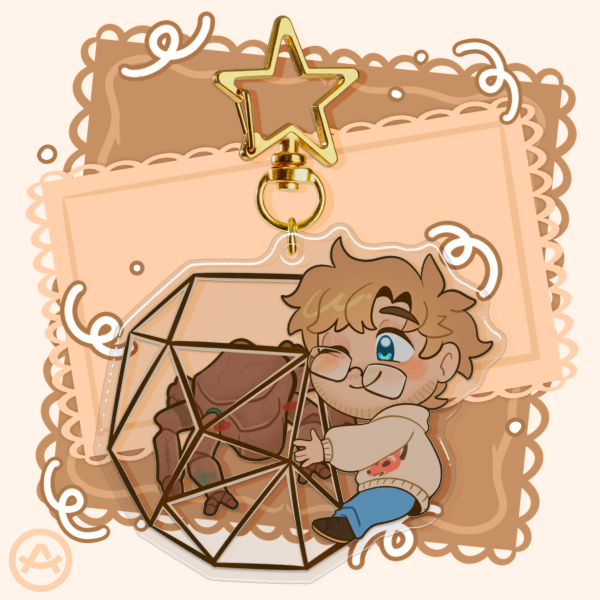 Grace and Rocky - Epoxy Clear Acrylic Keychain