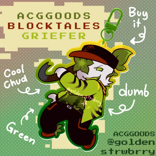 Griefer Blocktales Clear Acrylic Keychains