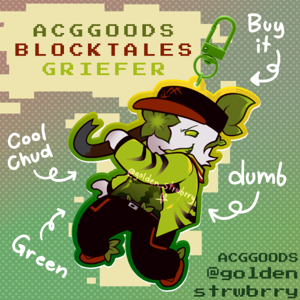 Griefer Blocktales Clear Acrylic Keychains