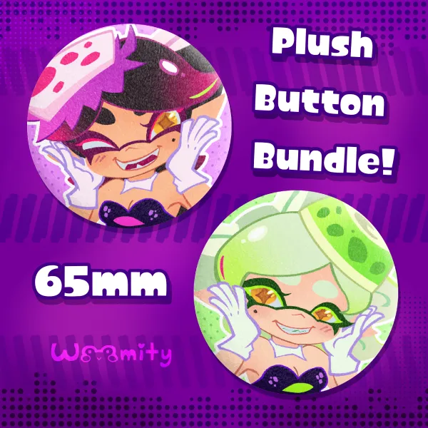 Squid Sisters Plush Badge Bundle!
