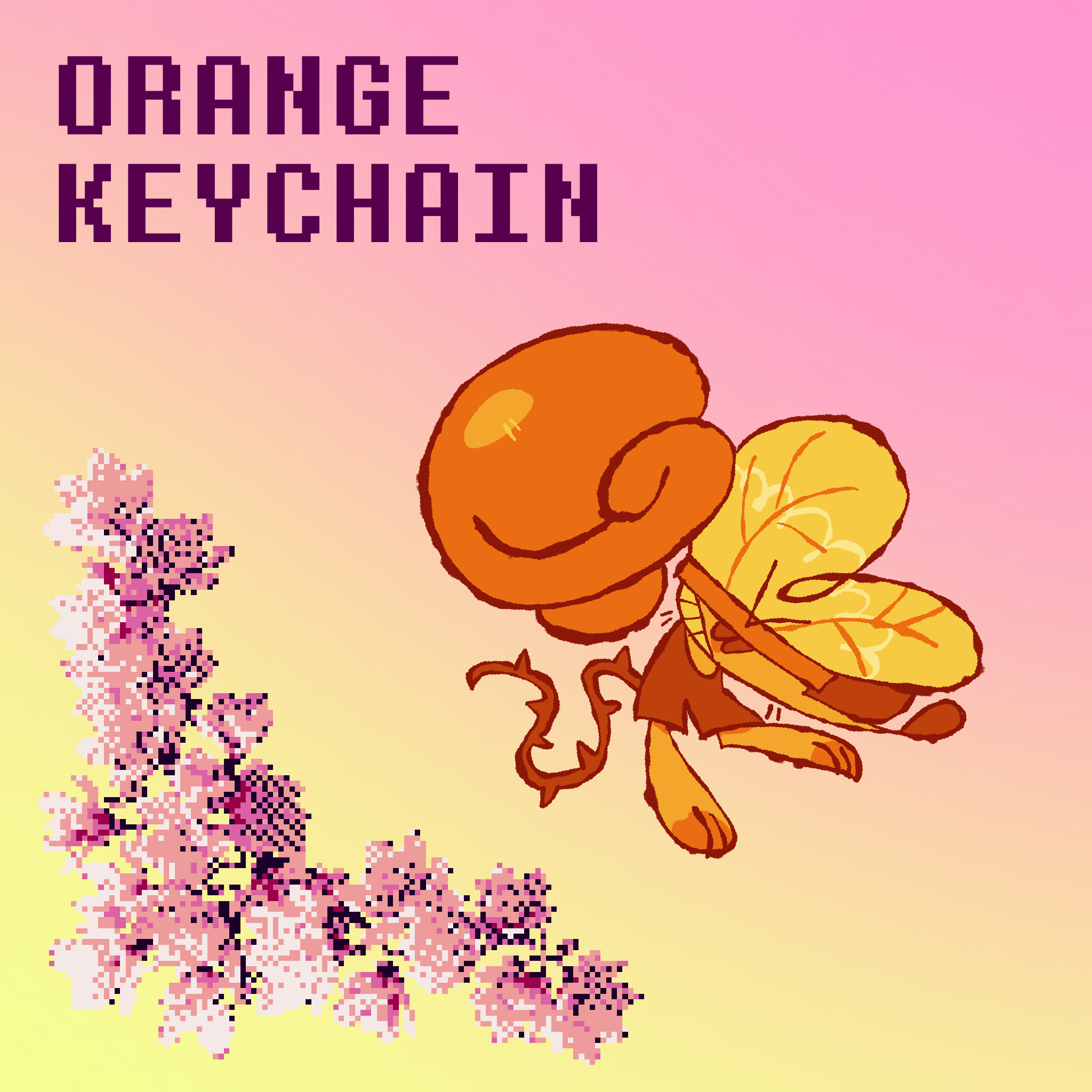 Deltarune Orange Keychain