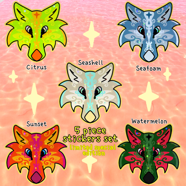 Summer wolves limited special edition sticker set