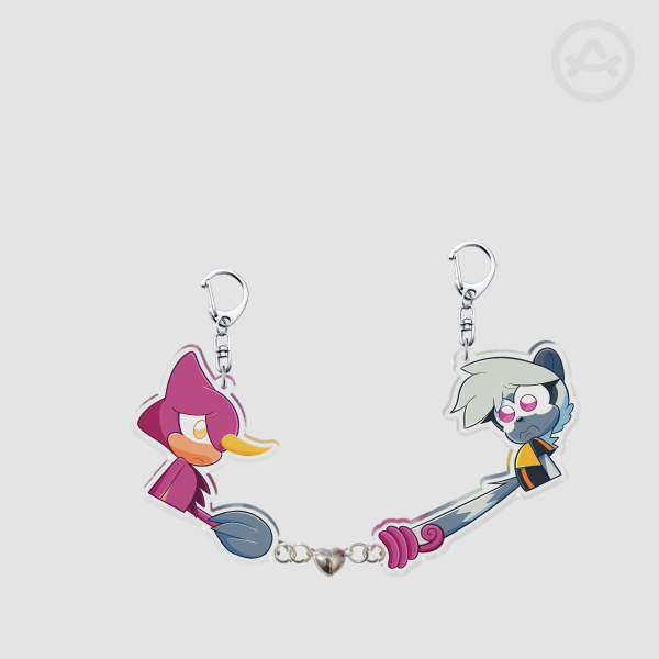 Sad Sillies (Espio x Tangle - Espingle) - Acrylic Magnet Keychains
