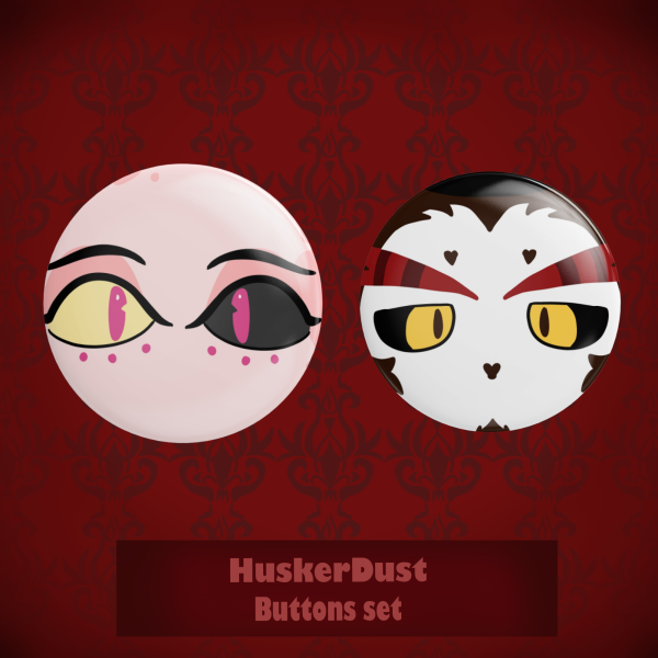 Huskerdust Button Pin set 